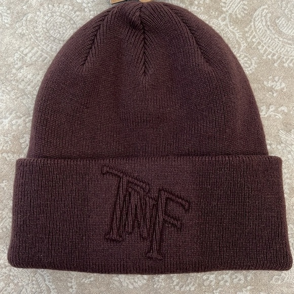 Brand New The North Face Urban Embossed Beanie Cuffed Hat Coal Brown Stretch Cap - Picture 3 of 12